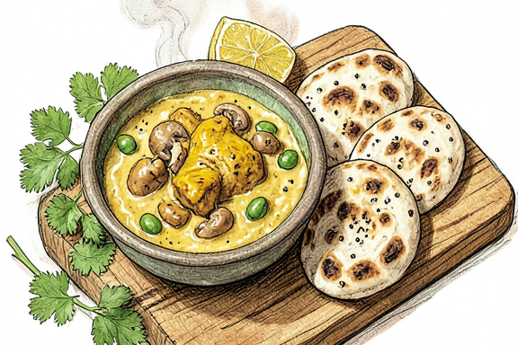 Champiñones Matar en Freidora de Aire con Naan