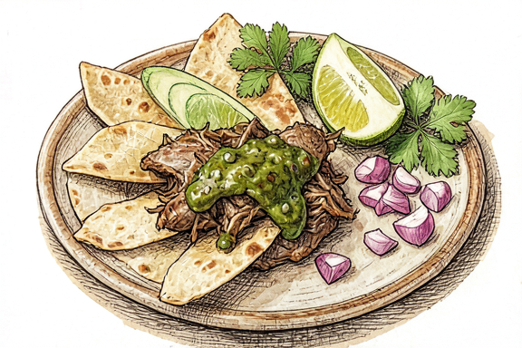 Carnitas de Cerdo en Freidora de Aire con Salsa Verde