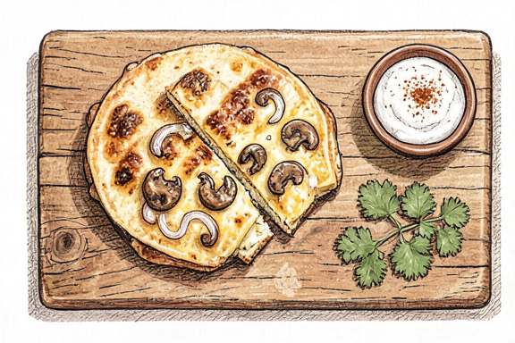 Quesadillas de Hongos en Freidora de Aire