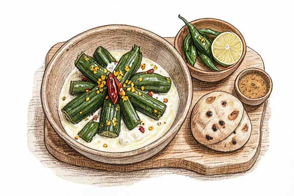 Bhindi Masala con Roti