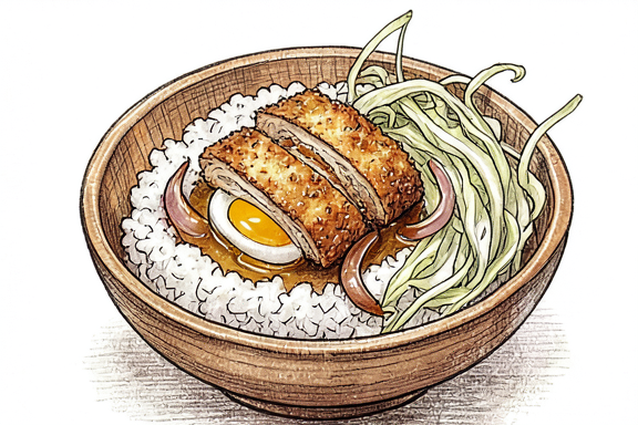 Katsu Don con Repollo Rallado