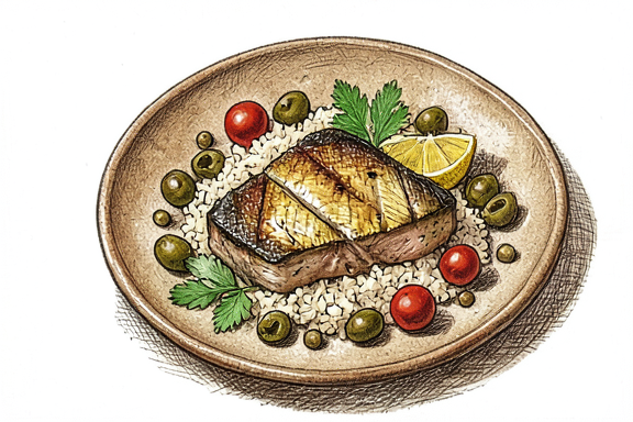 Pesce Spada alla Siciliana con Cuscús