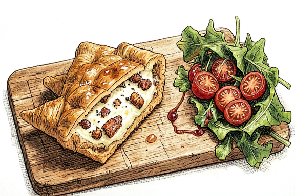 Quiche Lorraine con ensalada verde