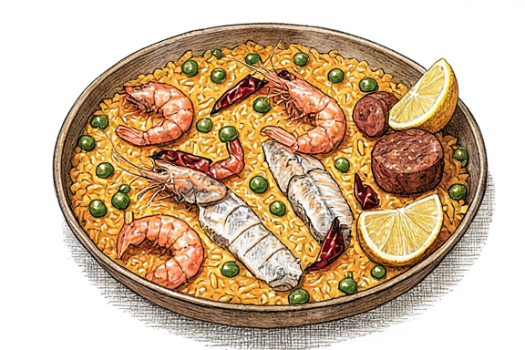 Paella de mariscos